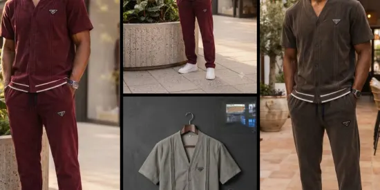 PRADA Masculino, Conjunto de 2 Peças