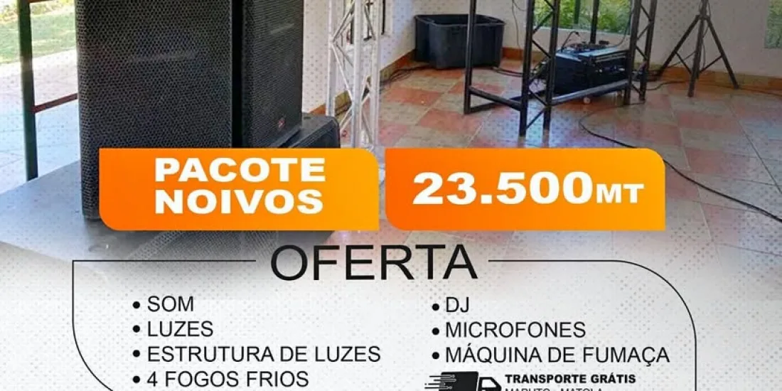 Pacote Noivos — Som, Luz e Estrutura Completa