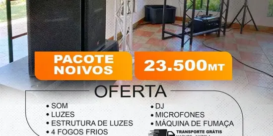 Pacote Noivos — Som, Luz e Estrutura Completa