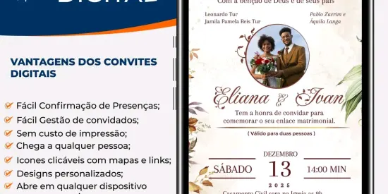 CONVITES DIDGITAIS PERSONALIZADOS